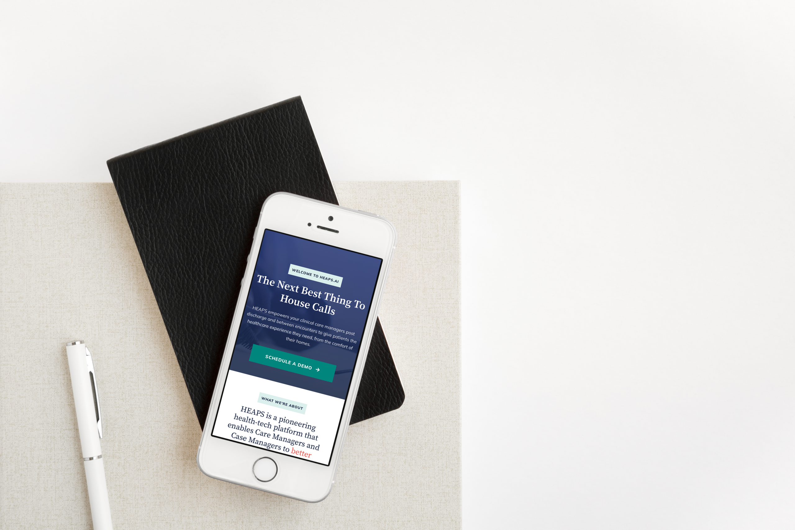 Mobile-responsive website design for AI Healthcare Brand